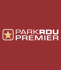 Parkrow Premier logo with white text and star icon on red background
